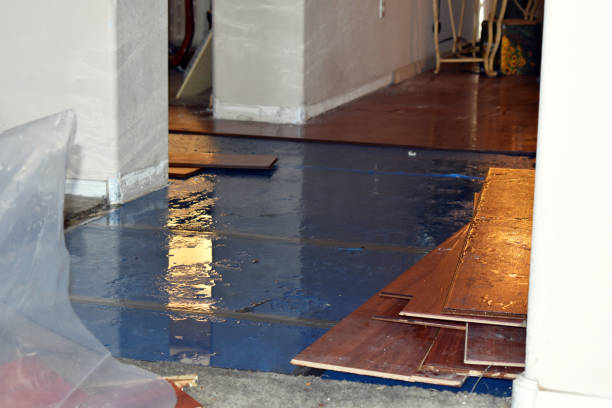 Professional Flood Cleanup technician working in Leverett, MA